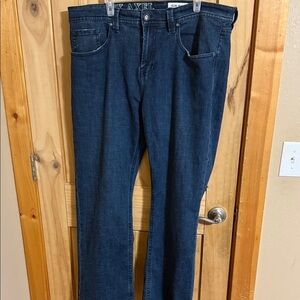 TK AXEL Men's Slim Bootcut Jeans - Dark Blue